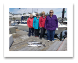 June 20, 2018 : 17 & 13 lbs.Chinook Salmon - Sooke BC - Shirley, Laura, Donna, & Arlene from Alberta