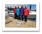 June 22, 2018 : 15 lbs.Chinook Salmon & Coho Salmon - Sooke BC - Shirley, Laura, Donna, & Arlene from Alberta