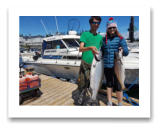 July 10, 2018 : 15, 8 lbs. Chinook Salmon - Sooke BC - Kate & Thomas from Washington State