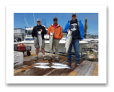 August 5, 2018 : 20, 16, 15 lbs. Chinook Salmon and Sockeye Salmon - Sooke BC - Day 1 of 2 - Hunter, John, & Cam from Calgary Alberta
