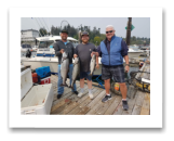 August 15, 2018 : 23, 20 lbs chinook salmon, & "Bruce Fish" - Sooke BC - Walter & Francisco from California with Bruce from Victoria BC