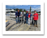 August 24, 2019 : 12 Lbs Chinook & Pink Salmon - Alexander, Nick, Artem, Timbur, & Dima from Victoria BC