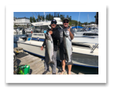 September 6, 2019 : 17 & 14 Lbs Chinook - Keith from Blackline Marine with Reggie from Victoria