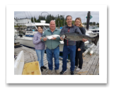 September 14, 2019 : 18 Lbs Chinook & Hatchery Coho - Sandy, Pete, Brenda, Mike from Victoria and Lloyd Minster