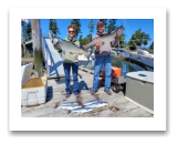 August 2, 2022 : 17 and 18.4 lbs Chinook right at 80 cm, Coho, & Pink Salmon, Good friends Debbie & Ian from Medicine Hat Alberta