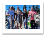 August 17, 2022 : 9 to 15 lbs Chinook Salmon -  Day 1 of 2 - This is their 23 years in a row fishing with BlueWolf Charters - Big Al, Steve, Dave, & Ken from Calgary Alberta