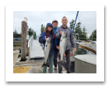 September 4, 2022 : 13& 11 lbs Chinook Salmon - Leng, Marisa, & Alex from Burnaby