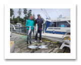 July 24, 2023 : Limit of Pink Salmon - Didi from Germany with Dave from Calgary