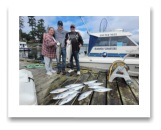 August 9, 2023 : 15 & 13 lbs Chinook & Limit of Pink & Coho Salmon - Dar, Dan, & Dillon from Vancouver BC