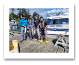 August 22, 2023 : 14, 13, 12 lbs Chinook & Pink Salmon - Kai, Allen, Brian, & Ethan from Victoria