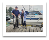 August 25, 2023 : 16, 15, 13 lbs Chinook & Pink and Coho Salmon - Colin and Laura from Sooke BC