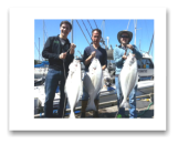 June 5, 2014: 22, 25, 28 lbs. Halibut - Constance Bank -  Francois, Nick, & Jeremy from Victoria BC