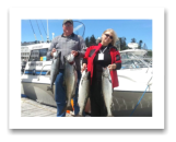 July 3, 2014 : 21, 14, 13, 12 lbs. Chinook Salmon - Beachy Head - Kelly & Dave from Black Diamond ALberta