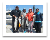 July 14, 2014 : 16, 11, 9 lbs. Chinook Salmon & 2 Hatchery Coho - Race Rocks - Callie, Sarah, Jeff, & Maria from Edmonton Alberta