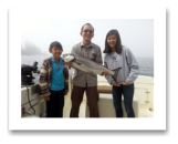 August 17, 2014 : 13 lbs. Chinook Salmon - Muir Creek -  Wei, Saya, Mei, & Asako from Seattle Washington