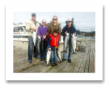 October 10, 2014 : 7 Wild Coho & Hatchery Coho Salmon - Secretary Island - Dennis, Lynda, Alex, Stephanie, & Ryan from Victoria BC