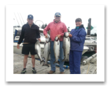 July 1, 2016 : 19, 16, 15, 12 lbs. Chinook Salmon - Allen & CJ from Utah with Harry  from New York