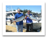 August 1, 2016 : 25 & 17 lbs. Chinook Salmon - Otter Point - Marg & Helen from Ft Lauderdale Florida