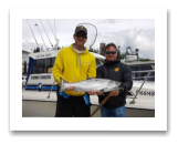 June 10, 2017 : 9 lbs. Chinook Salmon  - Muir Creek - Shawn & Eric from Calgary Alberta