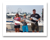 August 2, 2017 : 15 & 13 lbs. Chinook Salmon & Pink Salmon - Muir Creek - Tracy, Colby, & Craig from Alberta